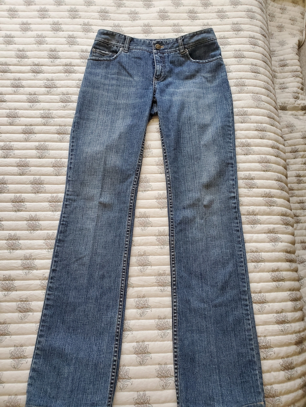Elie Tahari Blue Denim Flare Jeans